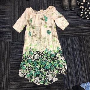 Anthropologie silk printed Dress